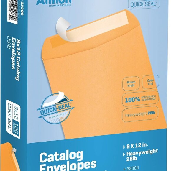 9 X 12 Self-Seal Brown Kraft Catalog Mailing Envelopes - 28lb - 100 Count, 9x12 - Picture 1 of 7
